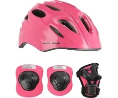 Nils Extreme MTW01 + H210 šalmas rožinės spalvos su apsaugos priemonėmis XS