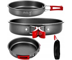 Nils Camp turistinė keptuvė 21cm, 1.6l, sulankstoma rankena