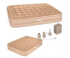 Nils Extreme NC2808 Čiužinys DWUOSOBOWY KING SIZE BEŻOWY + POMPKA ELEKTRYCZNA NILS CAMP