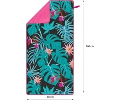 Rankšluostis Nils Extreme NCR14 LEAVES MICROFIBRE TOWEL 160x80 cm NILS CAMP