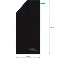 Nils Extreme Nils Aqua NAR13 mikropluošto rankšluostis 200x90 cm juodas