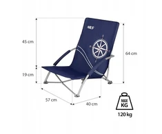 Nils Extreme NILS NC3035 Tamsiai mėlynas Kėdė PLAŻOWE