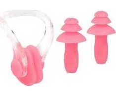 Rožinė NQAW30 Rožinis SILICONE SWIMMING SET EAR AND NOSE PLUGS NILS AQUA