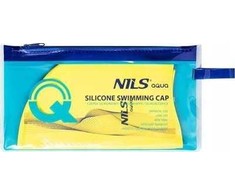 Nils Extreme NQC SOLID COLOR Geltonas SILICONE SWIMMING CAP DOTS NILS AQUA