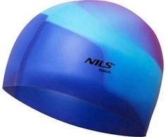 NQC MULTICOLOR M12 SILICONE SWIMMING CAP NILS AQUA