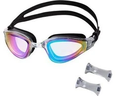 NQG180MAF Juodas/ RAINBOW SWIMMING GOGGLES NILS AQUA