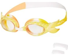 NQG870SAF Geltonas MERMAID JUNIOR SWIMMING GOGGLES NILS AQUA