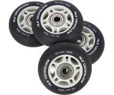 Nils Extreme PU 70x24 82A Juodas MEDŽIAGA (4 vnt) + ABEC- 9 (8 vnt) NILS EXTREME