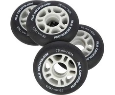 Nils Extreme PU 76x24 82A juodas matinis ratas (4 vnt.)