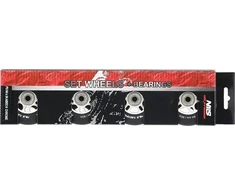 Nils Extreme PU 84x24 82A Juodas MEDŽIAGA (4 vnt.) + ABEC- 9 CHROME (8 vnt.)
