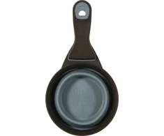 ZOLUX 2in1 matavimo puodelis su maisto spaustuku, pilkas, 22x12 cm