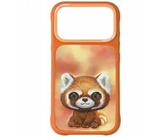 „Nimmy Big Eyed Pet 2.0 Raccoon“ dėklas, skirtas „iPhone 17 Pro“ - oranžinis
