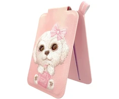 Dėklas Nimmy New Big-Eye Cute Pets 2.0 magnetinė piniginė šunims su telefono laikikliu - Rožinė