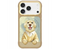 „Nimmy Gentle Pets“ serijos šunims skirtas „MagSafe“ dėklas, skirtas „iPhone 17 Pro“ – ruda