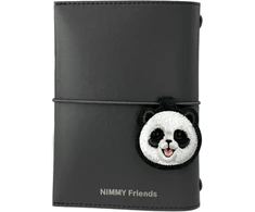 Užrašų knygelės ir rašiklio rinkinys 2-in-1 Nimmy New Big-Eye Cute Pets 2.0 Panda, juodos spalvos