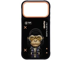 „Nimmy Cool&amp;Cute 2.0 Gorilla“ dėklas, skirtas „iPhone 17 Pro Max“ - Juodas
