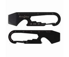 Nite Ize Micro įrankis DohicKey nerūdijančio plieno juodas raktų pakabukas (KMT-01-R3)