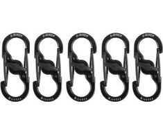 NITE-IZE karabinas S-Biner MicroLock (5vnt) juodas