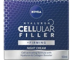 Nivea Hialuronas Ląstelių piltuvas + antiraukšlės fiksacijos kremas naktį 50ml