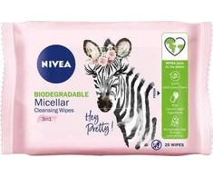Nivea MicellAir Skin Breathe 3in1 biologiškai skaidžios micelinės makiažo valiklio servetėlės 25vnt.