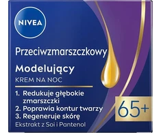 Nivea Naktinis kremas nuo raukšlių, modeliuojantis, 65+, 50 ml