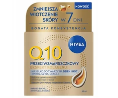 NIVEA Q10 Anti-Wrinkle Collagen Expert veido, kaklo ir dekoltė sviestas dienai ir nakčiai 50 ml