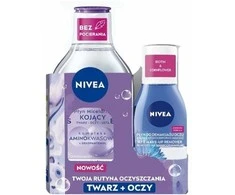 Nivea dviejų pakopų rinkinys micelinis vanduo + akių makiažo valiklis 525 ml