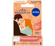 Nivea „Bridgerton Edition Penelope&amp;Colin“ maitinamieji lūpų dažai „Peach Tea“ 4,8 g