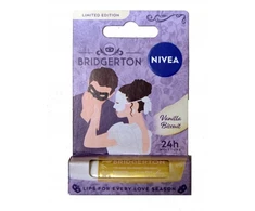 Nivea „Bridgerton Edition Sophie&amp;Benedict“ maitinamieji lūpų dažai „Vanilla Biscuit“ 4,8 g