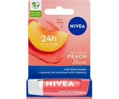 Nivea 24H Moisture Lip Peach Shine, 4,8 g