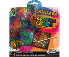 Grafix Obrazki do wydrapywania 6 vnt. zwierzątka - mandala