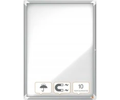 Nobo magnetinė išorinė stiklinė vitrina Nobo 9xA4, balta