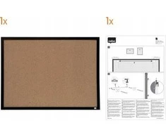 Nobo kamštinė lenta su juodu rėmu 585x430 mm