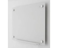 Nobo maža stiklinė magnetinė lenta su sausai valomu paviršiumi, 450 x 450 mm balta
