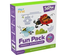 myFirst 3dPen Make Filaments Fun Pack Insect Adventure- komplektas kreatywny do długopisu 3dPen: 5 szablonów, 17 wkładów PCL (34 m), moduł auta pull-back, arkusz termoplastyczny