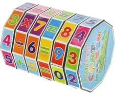 Lean Toys Edukacinis matematinis kubas Cartoon