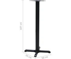 Bistro stalo koja, juodos spalvos, 56x56x107cm, ketus
