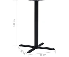 Bistro stalo koja, juodos spalvos, 76x76x107cm, ketus