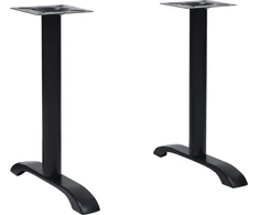 Bistro stalo kojos, 2 vnt., juodos, 61x8x72 cm, ketaus