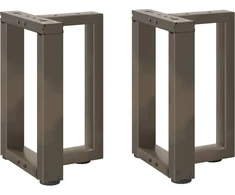 Kavos staliuko kojelės, 2 vnt., juodos, 38x25x(42-43) cm, plienas