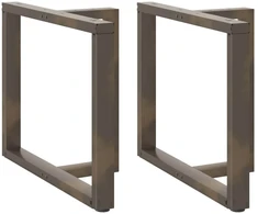 Valgomojo stalo kojelės, T formos, 2 vnt., juodos, 100x35x(72-73) cm, plienas