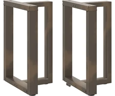 Valgomojo stalo kojelės, T formos, 2 vnt., juodos, 50x35x(72-73) cm, plienas
