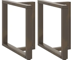 Valgomojo stalo kojelės, 2 vnt., juodos, 70x35x(72-73) cm, plienas