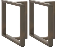 Valgomojo stalo kojelės, 2 vnt., juodos, 80x35x(72-73) cm, plienas
