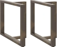 Valgomojo stalo kojelės, 2 vnt., juodos, 90x35x(72-73) cm, plienas
