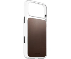 Nomad skaidrus odinis dėklas, sendinto rudumo (Horween) - iPhone 18 Pro Max/17 Pro Max