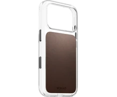 Nomad Skaidrus odinis dėklas, rustinė ruda (Horween) - iPhone 18 Pro/17 Pro