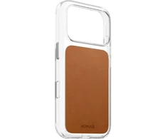 Nomad skaidrus odinis dėklas, balno spalvos (Horween) - iPhone 18 Pro/17 Pro