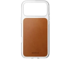 Nomad skaidrus odinis dėklas, balno ruda (Horween) - iPhone 18 Pro Max/17 Pro Max