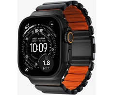 Nomad Stratos apyrankė juodos spalvos Titanium Ultra oranžinės spalvos FKM AW 45/46/49mm